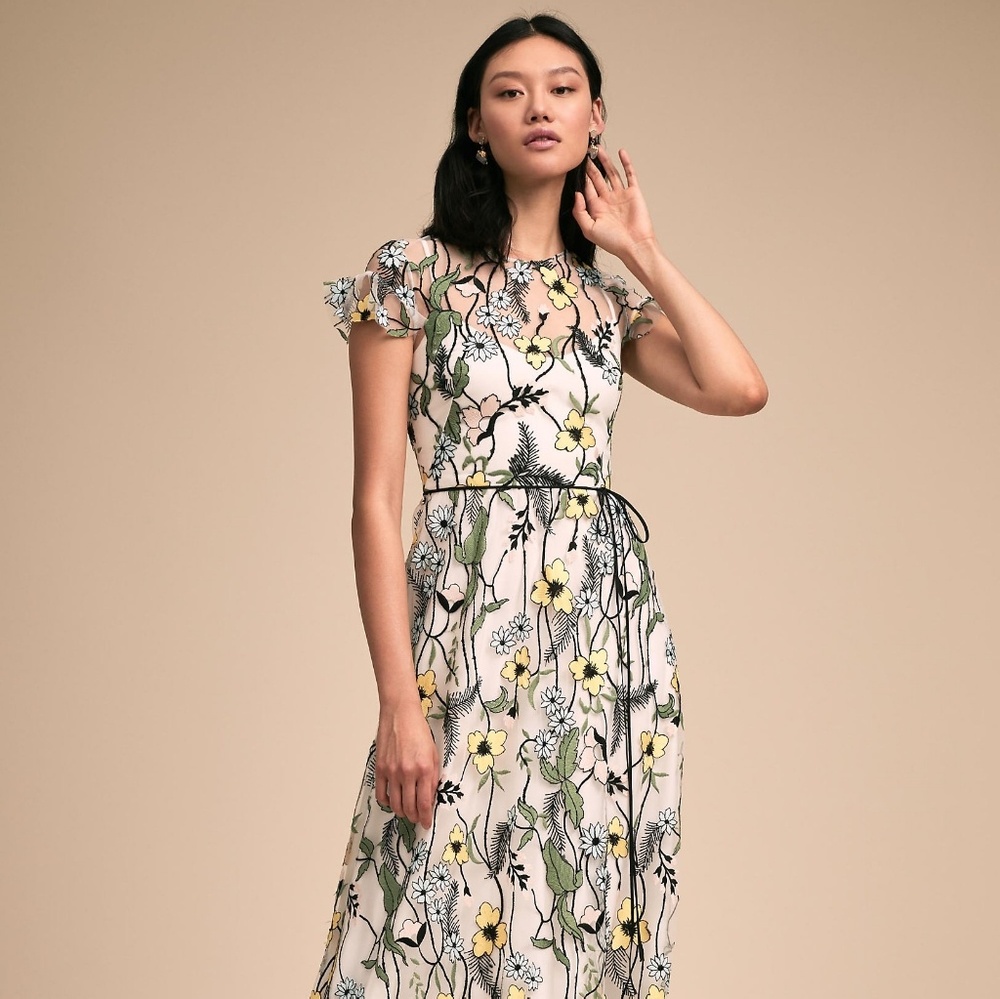 BHLDN Forsythia Daisy Dress 14 Monique Lhuillier - Picture 3 of 8